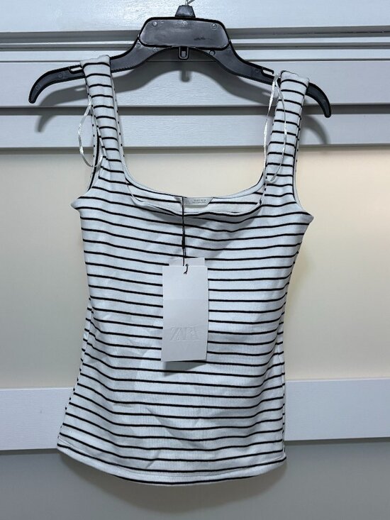 Zara Tops - Zara Ladies Black White Striped Tank Top Shirt sz S Small NWT NEW